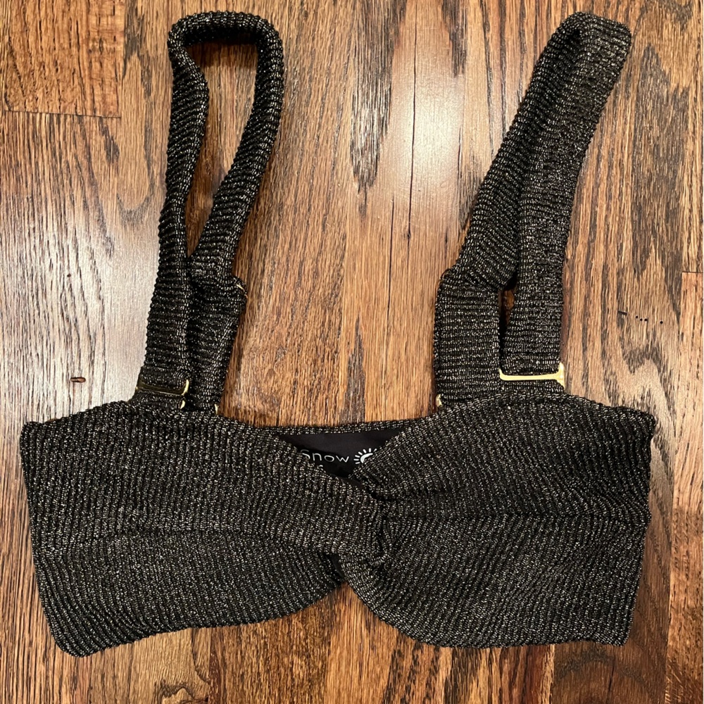 Lain Snow Glitter Bandeau Top XS